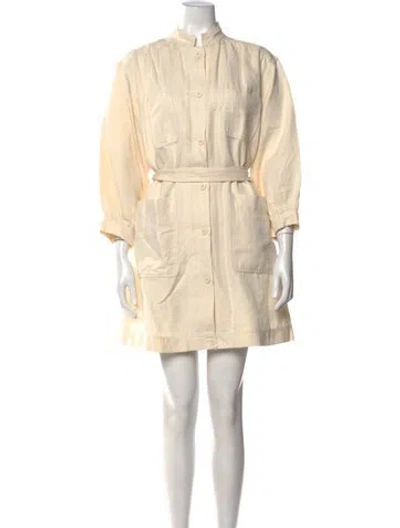 Pre-owned Apiece Apart Mini Dress In Neutral