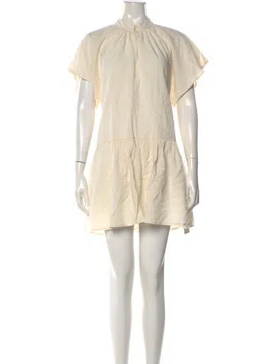 Pre-owned Apiece Apart Mini Dress In Neutral