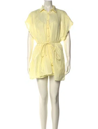 Pre-owned Apiece Apart Mini Dress In Yellow