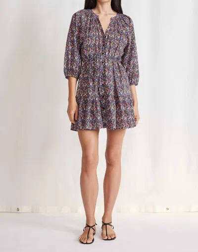 Apiece Apart Mini Mitte Dress In Bettina Floral In Gray