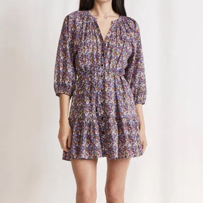 Apiece Apart Mini Mitte Dress In Bettina Floral Multi In Purple