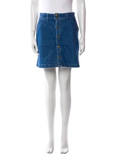 Pre-owned Apiece Apart Mini Skirt In Blue