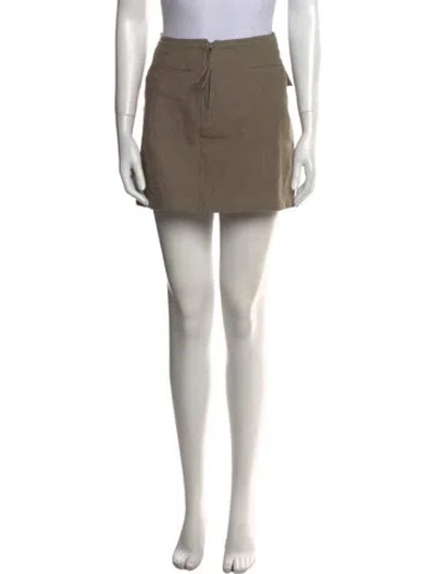 Pre-owned Apiece Apart Mini Skirt In Neutral