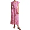 Apiece Apart Mirada Sleeveless Midi Dress In Pink In Multi