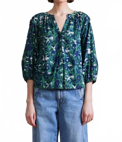 Apiece Apart Mitte Aqua Di Fiore Top In Green Multi