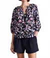 Apiece Apart Mitte V-neck Top In Garden Floral In Multi
