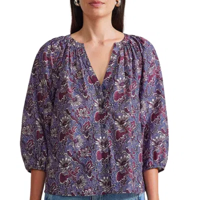 Apiece Apart Mitte Top In Dutch Floral In Purple
