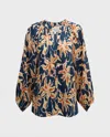 Apiece Apart Mitte Floral-print Silk Shirt In Multi