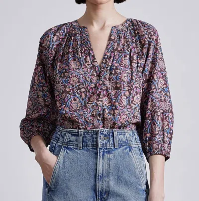 Apiece Apart Mitte Top In Pink Multi Floral