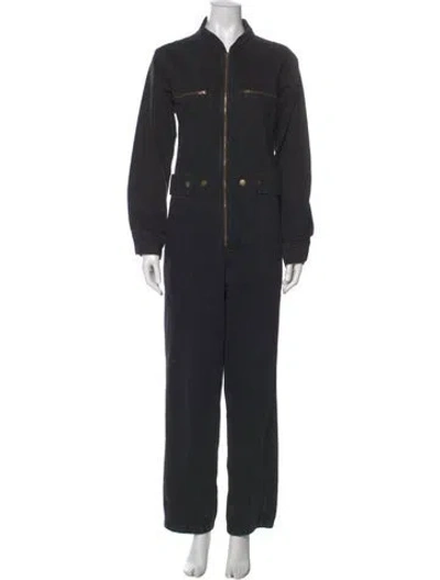 Pre-owned Apiece Apart Mock Neck Jumpsuit In Black