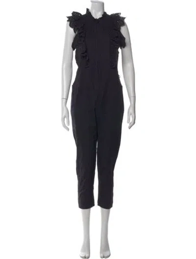 Pre-owned Apiece Apart Mock Neck Jumpsuit In Black