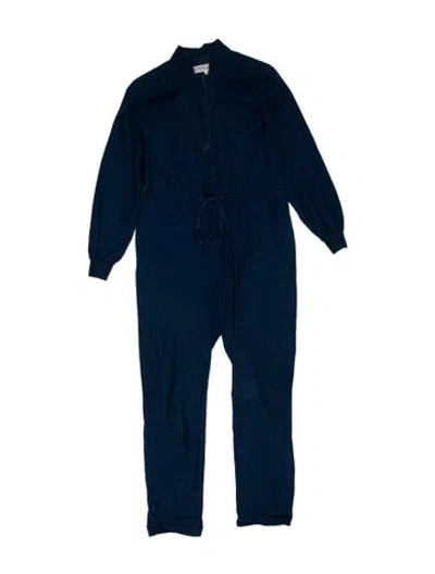 Pre-owned Apiece Apart Mock Neck Jumpsuit In Blue
