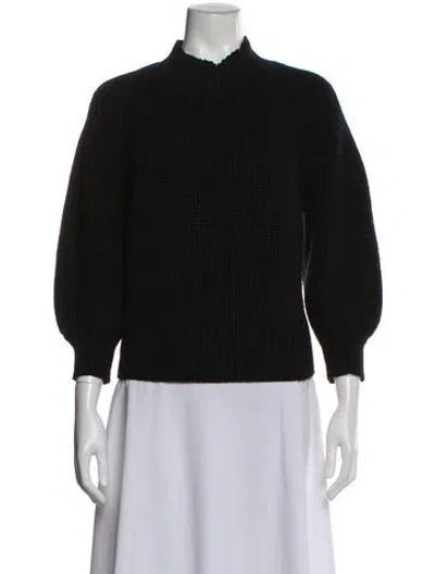 Pre-owned Apiece Apart Mock Neck Sweater In Black