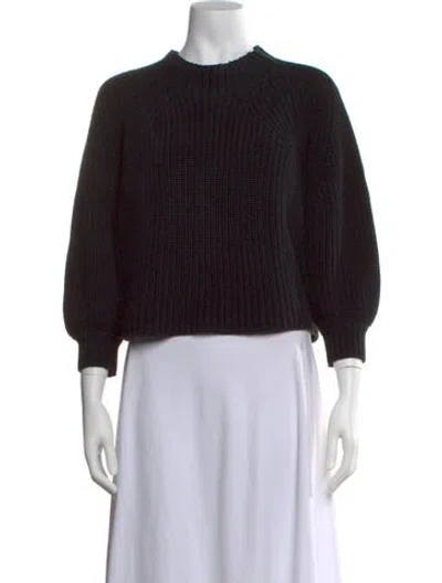 Pre-owned Apiece Apart Mock Neck Sweater In Black