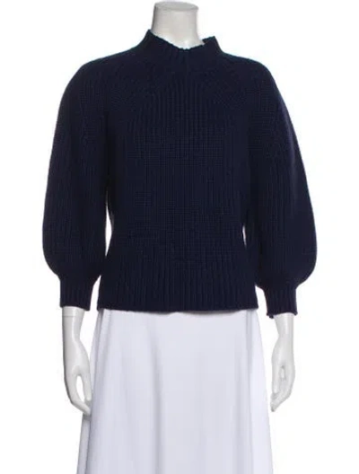 Pre-owned Apiece Apart Mock Neck Sweater In Blue