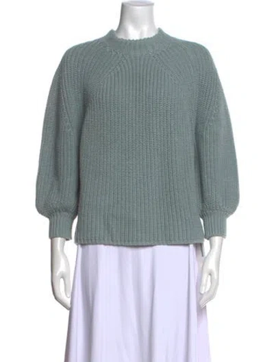 Pre-owned Apiece Apart Mock Neck Sweater In Blue
