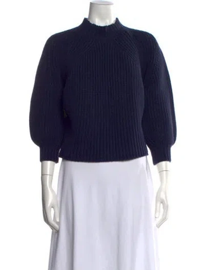 Pre-owned Apiece Apart Mock Neck Sweater In Blue