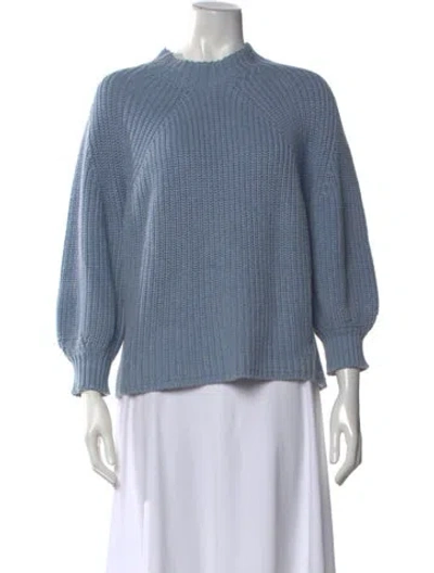 Pre-owned Apiece Apart Mock Neck Sweater In Blue