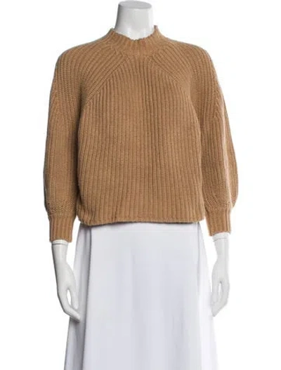 Pre-owned Apiece Apart Mock Neck Sweater In Brown