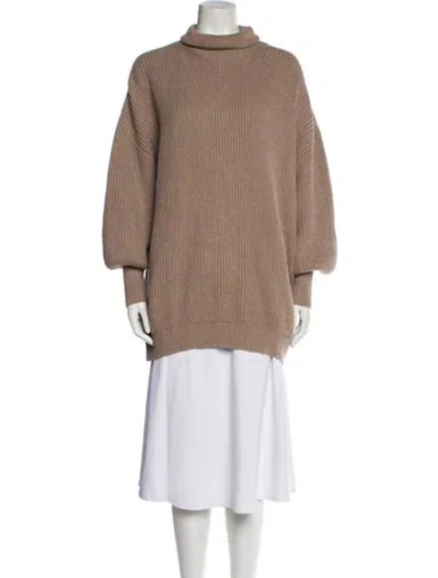 Pre-owned Apiece Apart Mock Neck Sweater In Brown