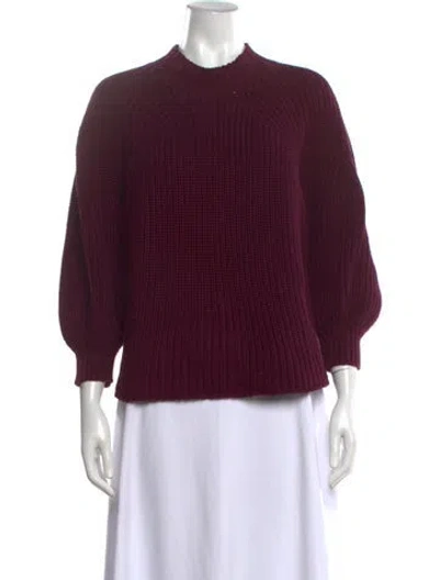 Pre-owned Apiece Apart Mock Neck Sweater In Burgundy