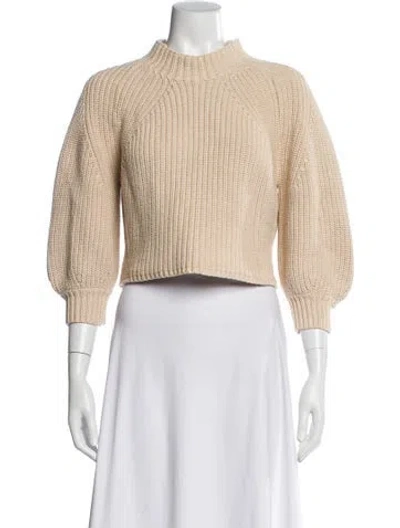 Pre-owned Apiece Apart Mock Neck Sweater In Neutral