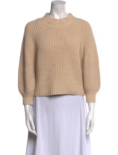 Pre-owned Apiece Apart Mock Neck Sweater In Neutral