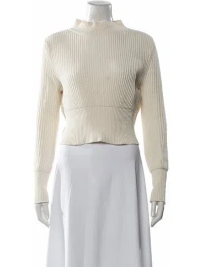 Pre-owned Apiece Apart Mock Neck Sweater In Neutral