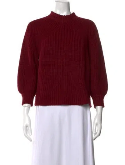 Pre-owned Apiece Apart Mock Neck Sweater In Red