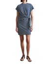 Apiece Apart Nina Striped Mini Dress With Tie Detail In Multi