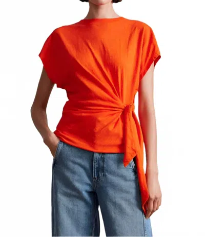 Apiece Apart Nina Cinched Top In Flambe In Orange