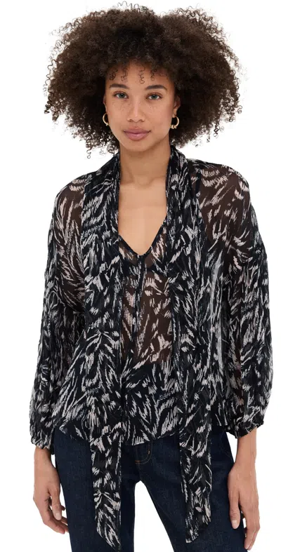 Apiece Apart Nina Top Abstract Animal Midnight