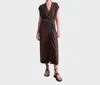 Apiece Apart Olana Knit Midi Dress In Espresso In Brown