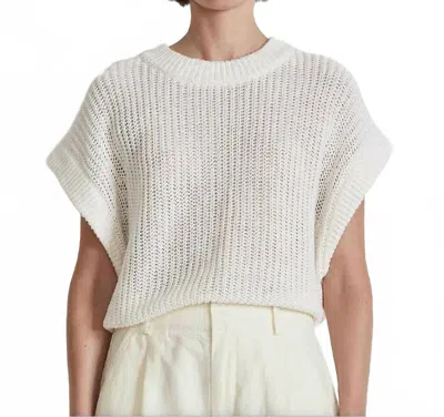 Apiece Apart Oliva Linen Vest In Cream In Multi