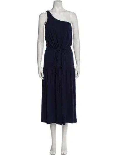 Pre-owned Apiece Apart One-shoulder Long Dress In Blue