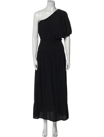 Pre-owned Apiece Apart One-shoulder Long Dress W/ Tags In Black