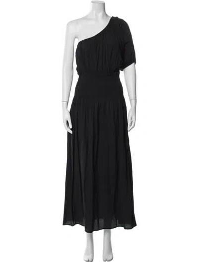 Pre-owned Apiece Apart One-shoulder Long Dress W/ Tags In Black