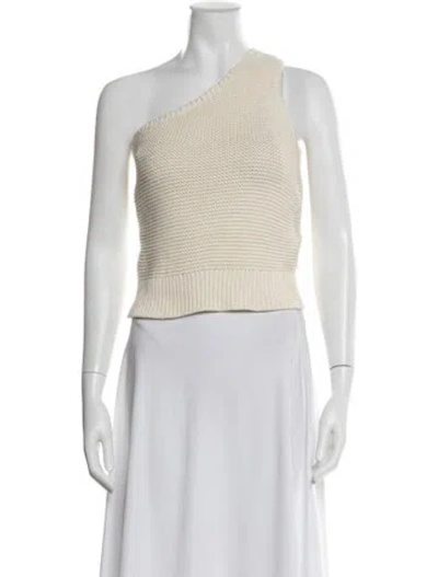 Pre-owned Apiece Apart One-shoulder Sweater In Neutral