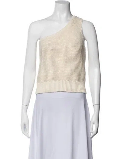 Pre-owned Apiece Apart One-shoulder Sweater In White