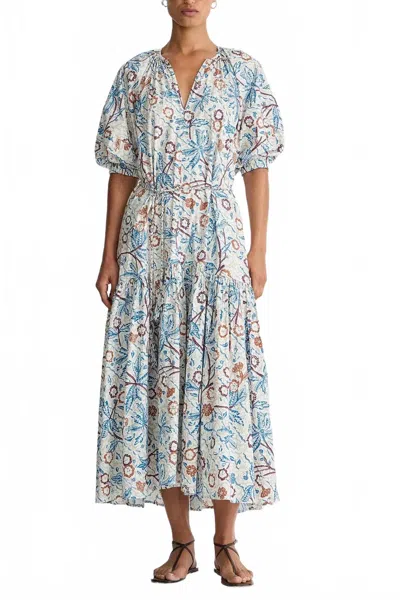 Apiece Apart Otillie Maxi In Earthy Delights Batik In White