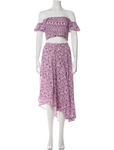 Pre-owned Apiece Apart Patterned Skirt Set In Multi