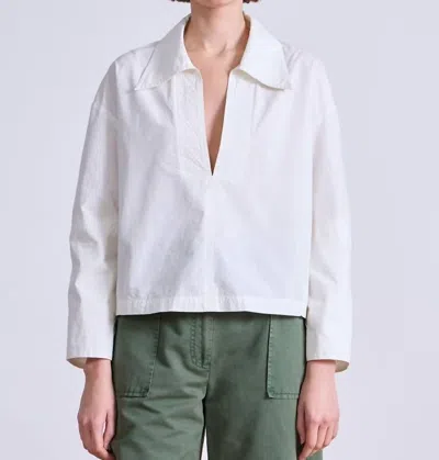 Apiece Apart Pescara Collared Top In Cream In Multi