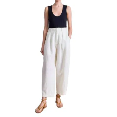 Apiece Apart Petite Bari Crop Trouser In Cream In White