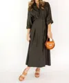 Apiece Apart Pietra Maxi Shirt Dress Deep Olive