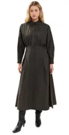 Apiece Apart Pietra Maxi Shirt Dress Deep Olive In Deep Olive