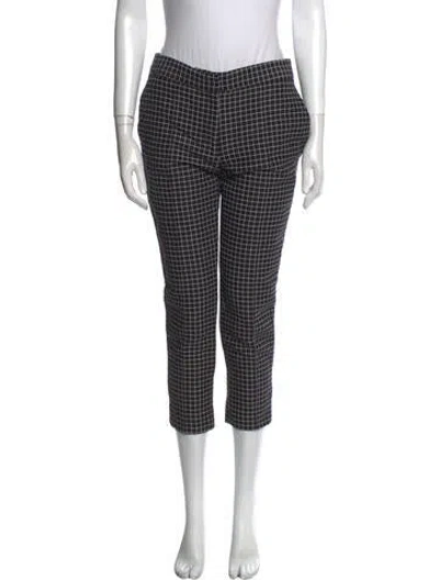 Pre-owned Apiece Apart Plaid Print Straight Leg Pants In Black