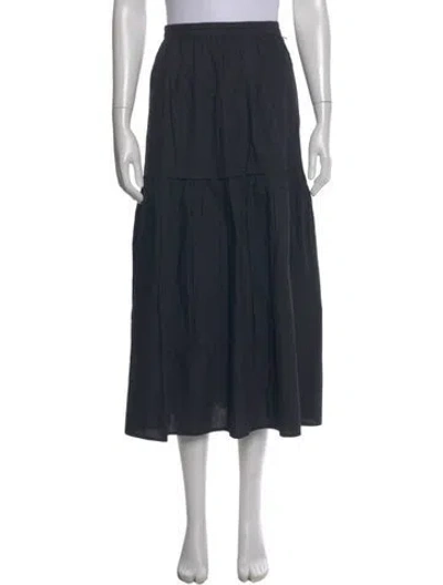 Pre-owned Apiece Apart Pleated Accents Long Skirt W/ Tags In Blue