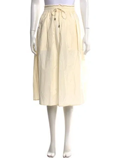 Pre-owned Apiece Apart Pleated Accents Midi Length Skirt W/ Tags In Neutral