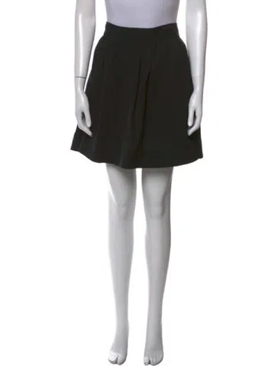 Pre-owned Apiece Apart Pleated Accents Mini Skirt In Black