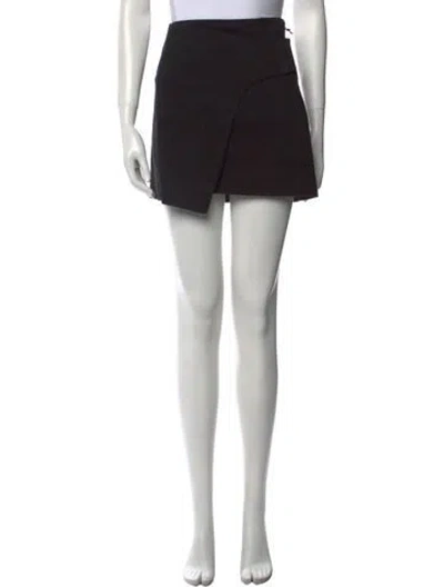 Pre-owned Apiece Apart Pleated Accents Mini Skirt In Black